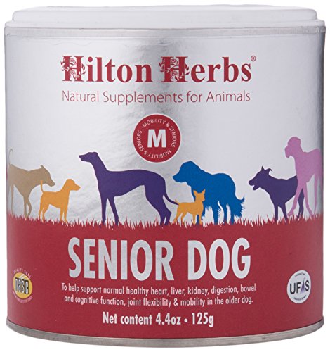 Hilton Herbs Senior Dog Optimum Health Supplement for Older Dogs, 4.4 oz Tub