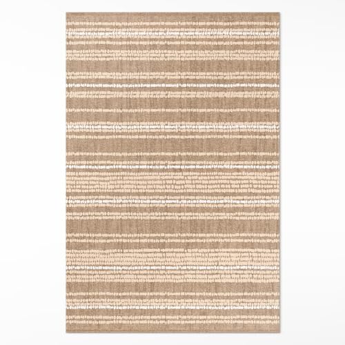 Tapis en vinyle 100x150 cm rectangle beige Floorart Design