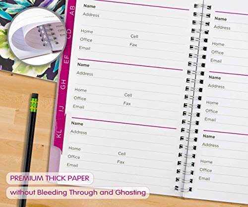 PlanAhead See It Bigger Telephone/Address Book; Large Print with Tabbed Pages (Neon Floral) - Thumbnail 3