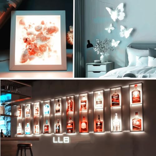 Image of Flexible Led Panel 3x24 cm White,Electroluminescent Panel Sheet EL Tape Cuttable Soft for Mask Eye Cosplay Party Decor DIY-Continuous /Slow Flash /Fast Strobe