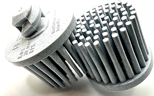 Image of 5 Pack 1 inch 120 Grit White R-Type Bristle Disc | Ceramic-Aluminum Oxide Abrasive Bristle Disc with Quick Change Roll Lock | Pack of 5 | White