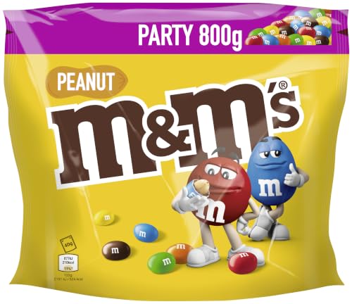 M&Ms Peanut Schokolade 1 x 800g Erdnussgeschmack Schokolinsen (800g)