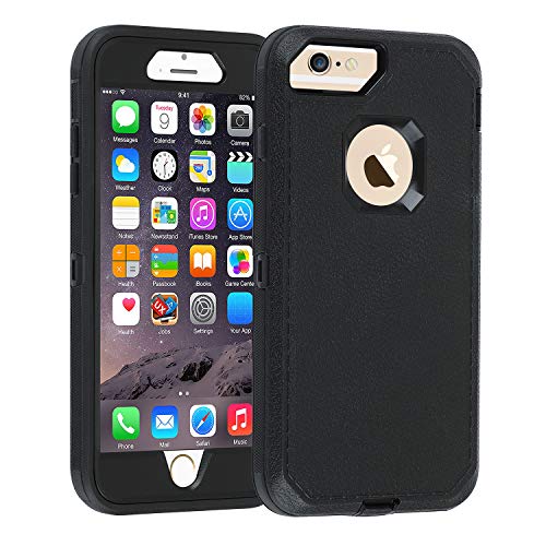 Co-Goldguard Case iPhone 7 Heavy Duty iPhone 8 Case Durable 3 in 1 Hard Cover Dust-Proof Shockproof Drop-Proof Scratch-Resistant Shell (Black)
