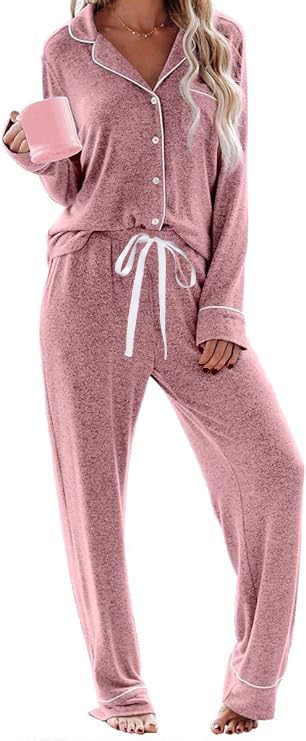 Pajamas for Women Set 2 Piece, Super-Soft Long Sleeve Postpartum PJS