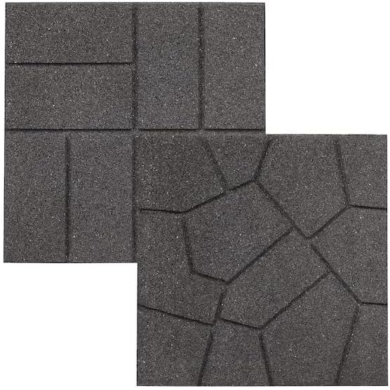Rubberific Dual Sided Square Rubber Paver Tiles