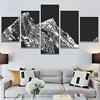 SIGNWIN 5 Panel Canvas Wall Art Dramatic Forest Landscape Living Room Orange Photography Rustic for Home Decorations Ready to Hang - 60