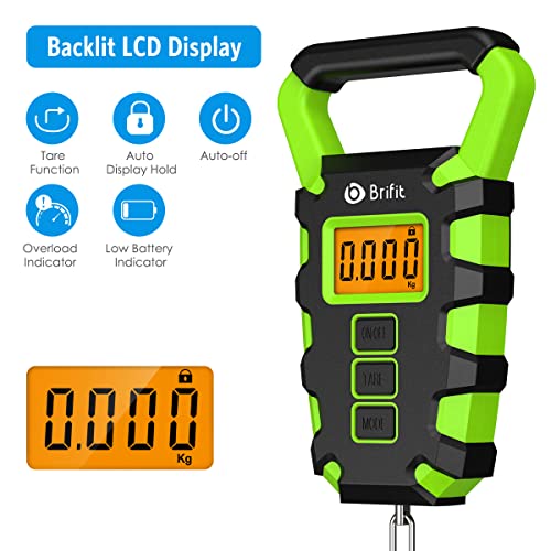 Amir Digital Fishing Scale With Ruler, 15G/50Kg Electronic Digital Luggage Scale, 110Lb Max Fishing Postal Hanging Hook Scale With Measuring Tape, Backlit Lcd Display (Batteries Included) #TOP1