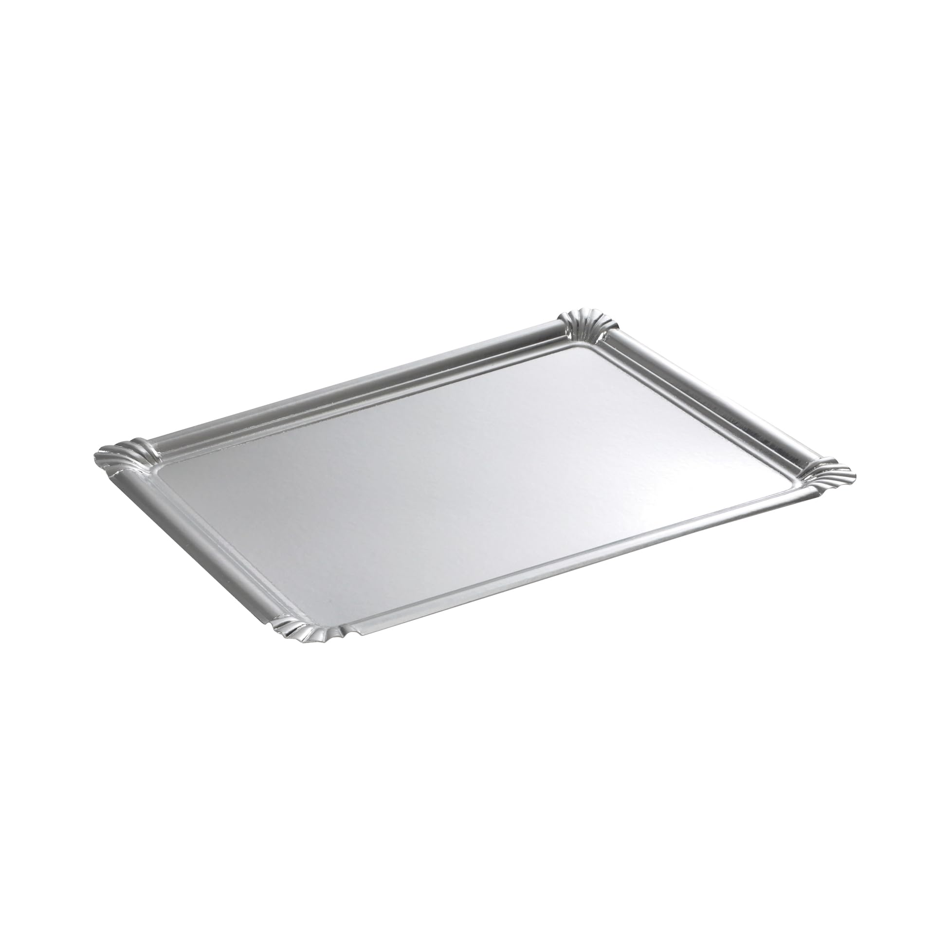 Homéa, Set of 5 Rectangular Trays 24 x 34 cm Silver