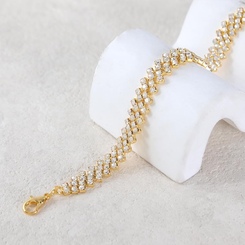 Glitter Silver Choker Necklace Elegant Rhinestone Diamond Prom Necklaces Sparkly Imitation Crystal Party Jewelry Gift for Women - Image 4