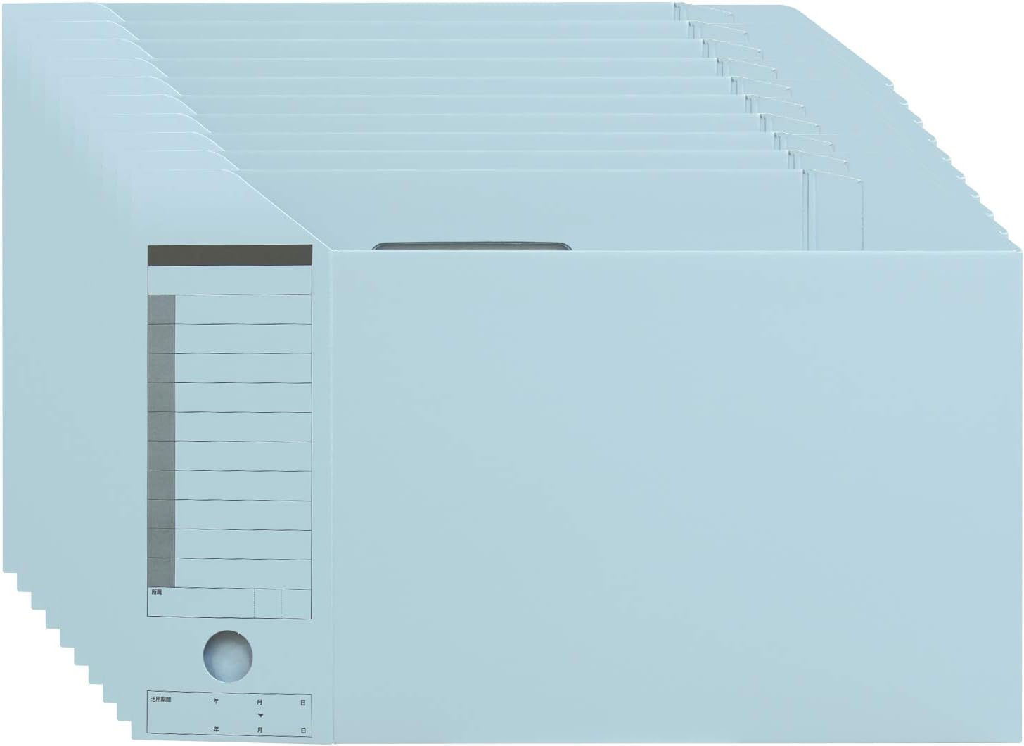 Plus File Box FL-051BF A4-E 3.9 inches (100 mm) Wide 78085 x 10 Royal Blue