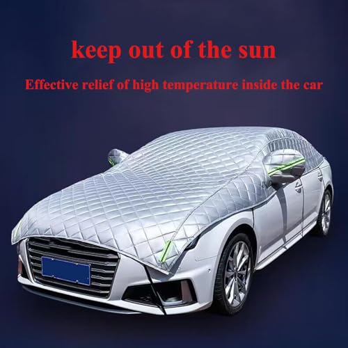 Image of Car Cover Against Hail, Windshield Hail Protector Car Cover, Thicken Hail Cover for SUV, Hail Blanket,Dustproof Snowproof for Sedan and Hatchback (Silver,SUV)