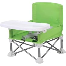 Baby Chair with Storage Bag, Foldable, Lightweight, Anti-Slip, Durable, Safety Belt, Load Capacity 33.1 lbs 15 kg, Foldable Portable Baby Seat, Children's Chair, Dining Chair Green, Chair