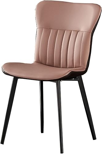 RILOOP Diseño moderno sillas de comedor de cuero artificial tapizado silla de cocina respaldo diseño patas de metal sala de estar silla de salón de