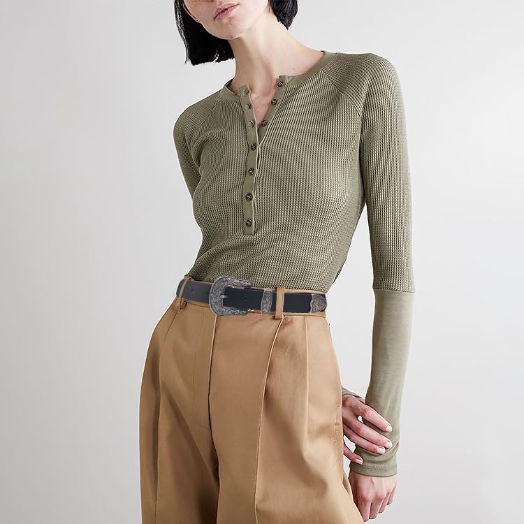 Ssumday Women's Western Leather Belt,Adjustable Soft Leather Fashion Belt for Jeans & Dresses - Image 4