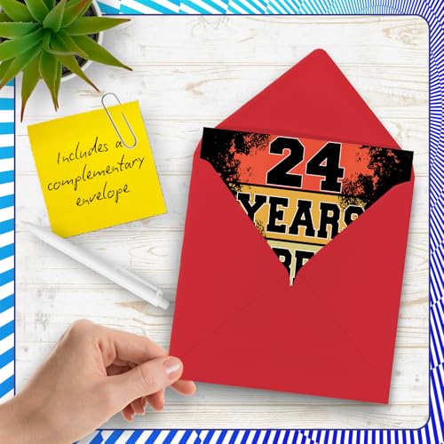 24th Birthday Cards for Men Women - Being Awesome - Happy Birthday Card for 24 Year Old Man Woman Brother Nephew Auntie Friend, 145mm Bday Greeting Cards - Image 4