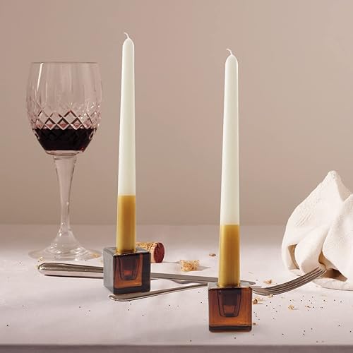 Miniatura 9 de Aglary 12 portavelas de cristal cuadrado para centro de mesa Juegos de portavelas decorativos de cristal Soporte para velas para bodas cenas fiestas