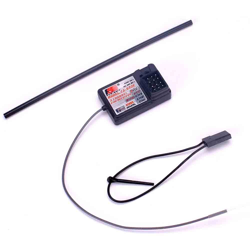 Flysky FS-GR3E AFHDS 2.4G 3CH Receiver with Failsafe for FS-GT2 FS-GT2B FS-GT3B FS-GT3C FZ-IT4S RC Car Boat Truck (2PCS-FS-GR3E)