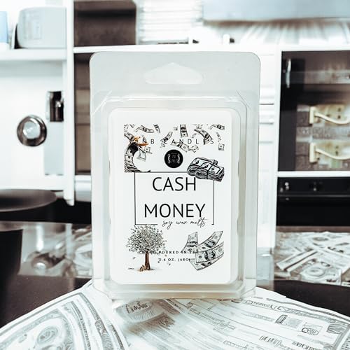 3 PACK Cash Money Scent Made In USA Fragrance Wax Melts Tarts Luxury Premium Soy 3 2.4 ox Clean Ingredients Essential Oils Hand Poured Cubes Smells Like Crisp Newly Made Money