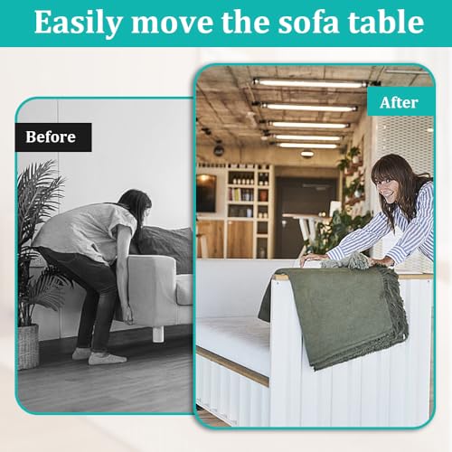 SLTAXAR 24 Stück Teflongleiter Selbstklebend 70 x 19 mm Möbelgleiter Teflon Eckig Stuhlgleiter für Teppich Teflon Gleiter Möbel Möbelschieber für Hartböden Teppichgleiter PTFE für Schwere Möbel