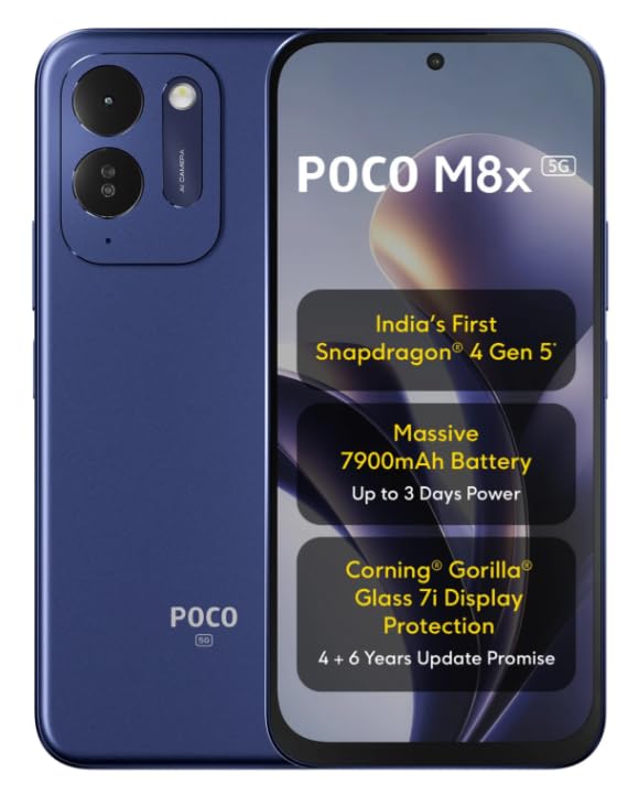 Image of POCO M8x 5G (Blue, 128 GB) (4 GB RAM)