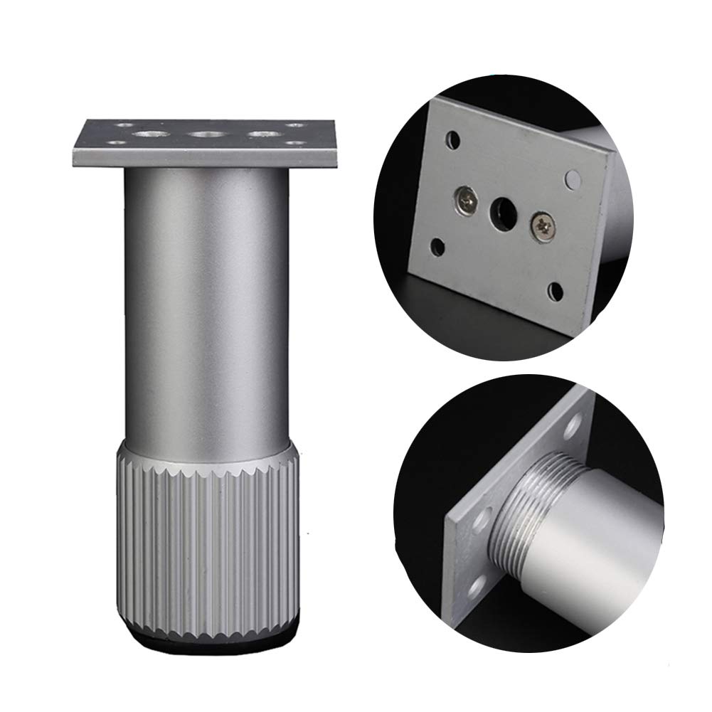Piedini di Supporto per mobili 4 Pezzi, Base in Metallo per Divano, tavolino, Altezza Regolabile 1-10mm, Forte capacità di carico