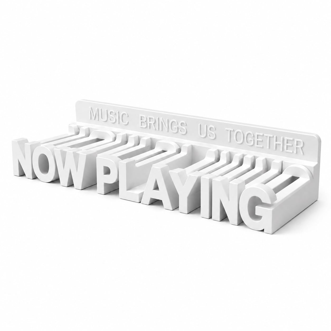 WPESI Now Playing Vinyl-Schallplattenständer, Wandhalterung, LP-Schallplatten, schwimmendes Regal, Weiß