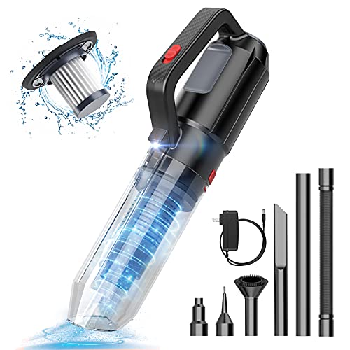 Handheld Vacuum, Hand Vacuum, Crdless Handheld Vacuum, Car Vacuum Cordless, Mini Vacuum, 9Kpa Cordless Vacuum Cleaner, Portable Wet Dry Vacuum Cleaner for Home/Pet/Car