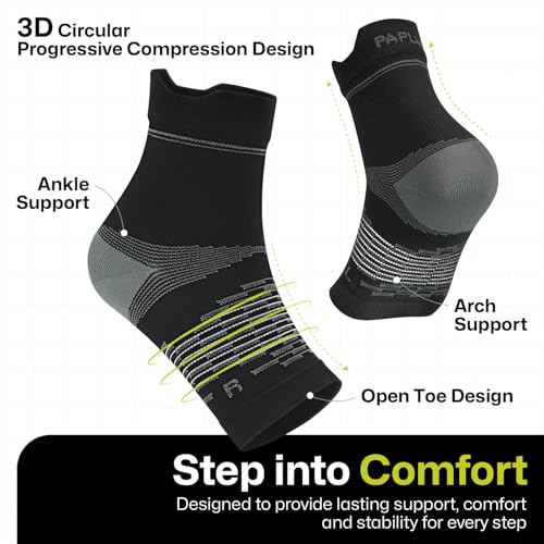 Image of 3 Pairs Plantar Fasciitis Socks Ankle Compression Sleeve with Arch Support