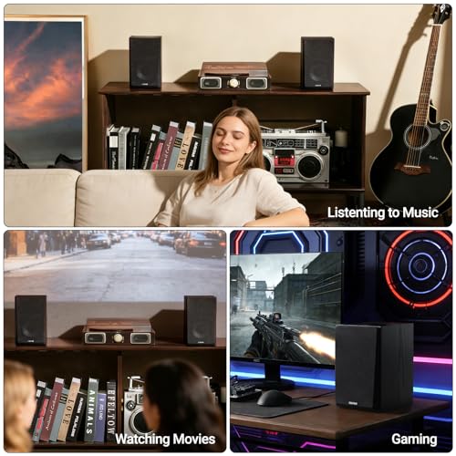 Image of Edifier R990BT 2.0 Active Multimedia Speaker, 24W RMS Powered Desktop Speakers with Bluetooth V5.4, App Custom EQ, Sound Presets, MDF Wooden Enclosure, Dual RCA Inputs for Laptop, PC & Gaming, Black