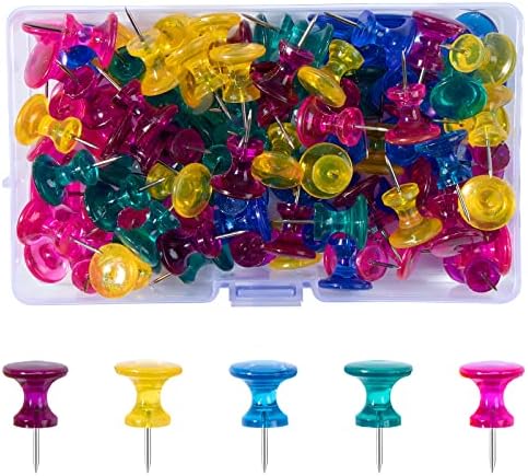 Punaises Décoratives Multicolores | 180 Pièces | 5 Couleurs | Pour Tableaux Et Affichage Punaises Colorées Tableau Liege