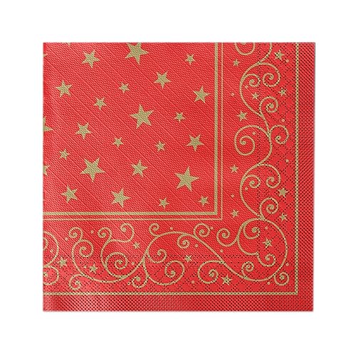 Sovie HORECA Weihnachtsserviette Liam (Rot) aus Tissue Deluxe®,...