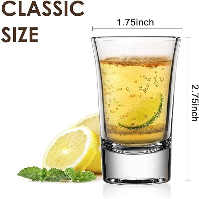 Koffing Shot Glasses 12 Pcs Heavy Base Shot Glasses 35ml Barware Shot Glass, Stackable Heavy Base Shot Glass Alcohol Vodka Tequila Whisky Shots, for Home Bars Party 1