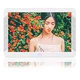 [Marco Digital Multifuncional] El ultimo marco digital MELCAM equipado de parlantes stereo, puede disfrutar alta calidad sonido cuando reproduce el video o música. Se admite vista previa y auto-rotación las fotos, corrección de imágenes, reproducción aleatoria, sincronización audiovisual, las funciónes de reloj y calendario. Ademas, tiene la función de borrar, puede eliminar archivos o las fotos que no desea reproducir.