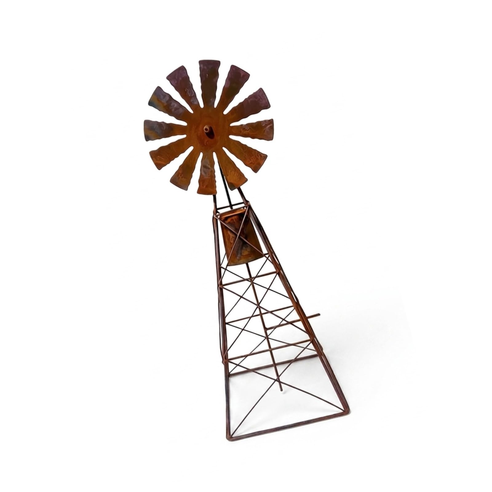 swynrf Antique Metal Windmill Garden Statue Ornament Outdoor Decoration For Terrace Lawns Yard And Patios