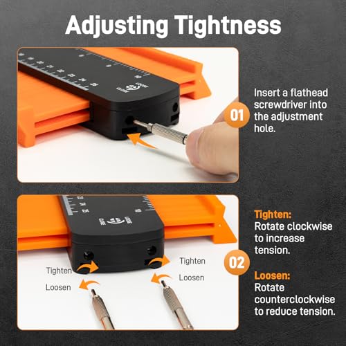 Teslong 10+6 Inch Contour Gauge with Lock, Precisely Copy Irregular Shape - image 5