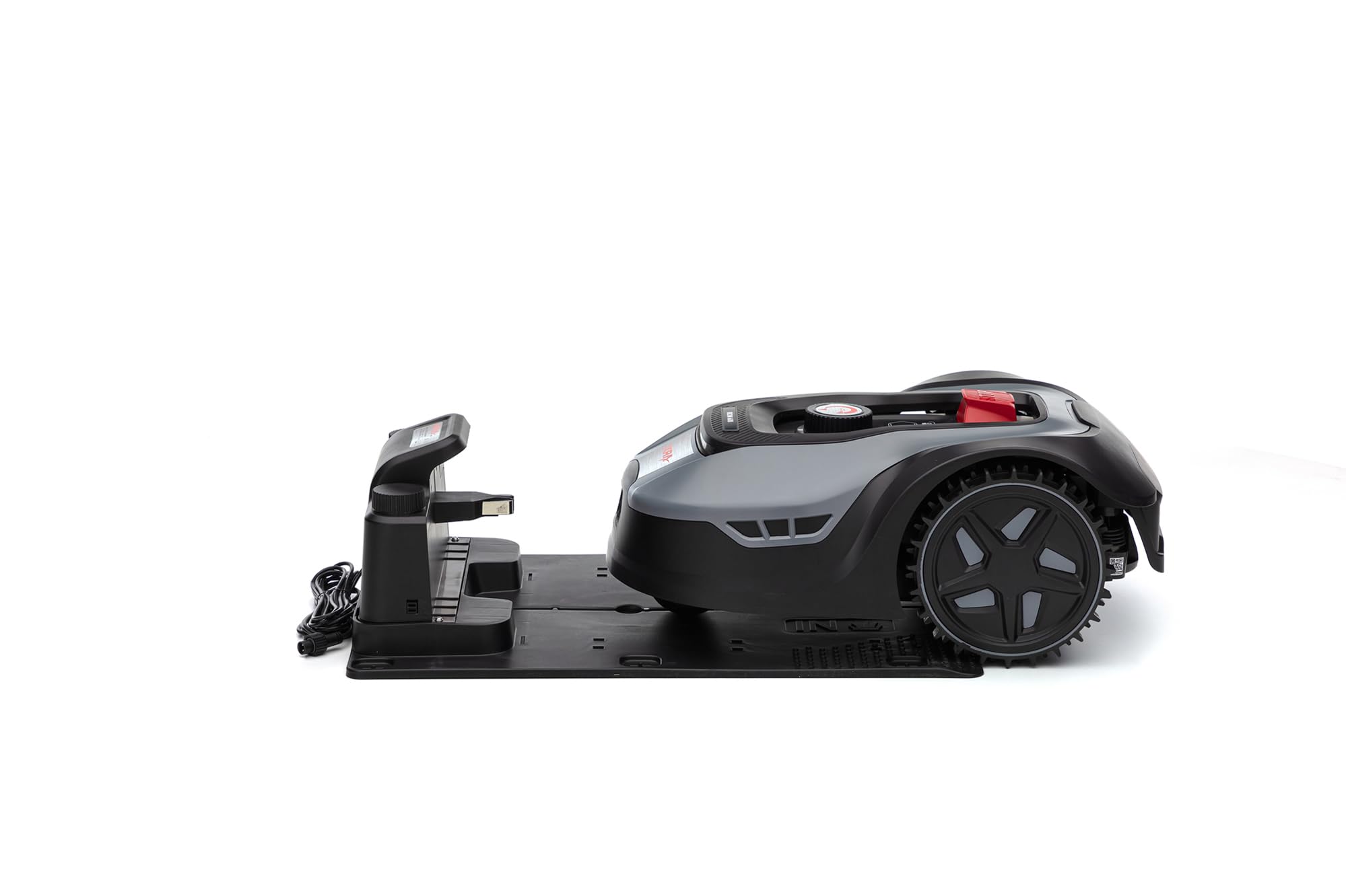 IKRA Robot cortacésped iROM 600 para céspedes de hasta 600 m², WiFi o Bluetooth, Control por App, multizona, Incl. estación de Carga & Sensor de Lluvia, 6 Cuchillas de Repuesto