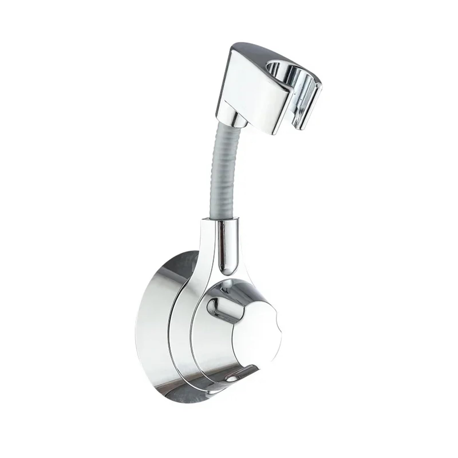 Msfhtgf Sliver Shower Head Bracket， Holder Nozzle Handheld Punch-Free Suction Cup Shower Adjustable Head