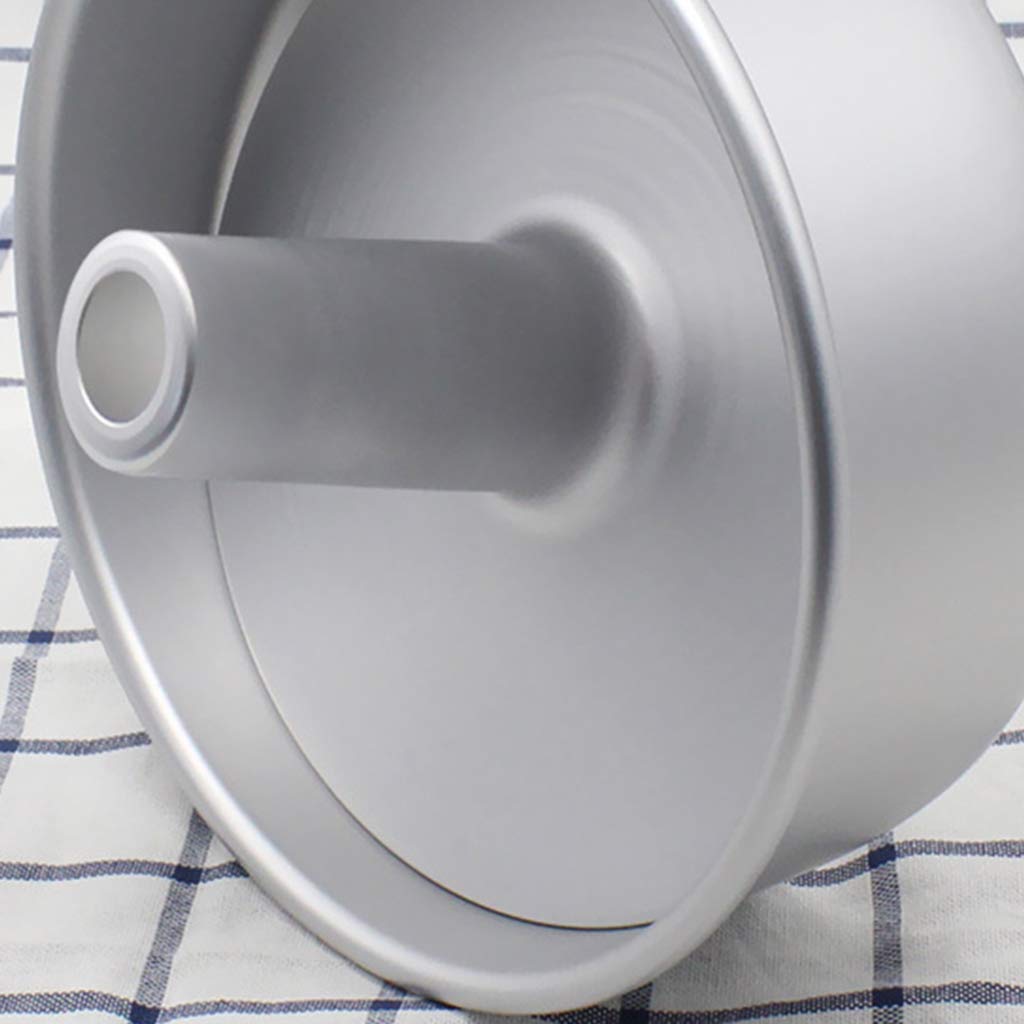 3er Set Angel Food Kuchenform Aluminium Antihaft Rund Chiffon Kuchen Backen - Silber, 8 Zoll