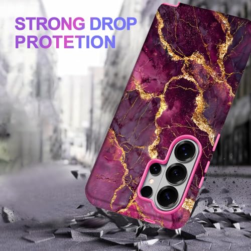 Casetego for Galaxy S26 Ultra Case,Compatible with MagSafe,[Military Grade Drop Test] Full Body Protection Slim Shockproof Rugged Marble Women Case for Samsung Galaxy S26 Ultra 5G 6.9 inch,Deep Wine by Casetego - Used condition - Image 6