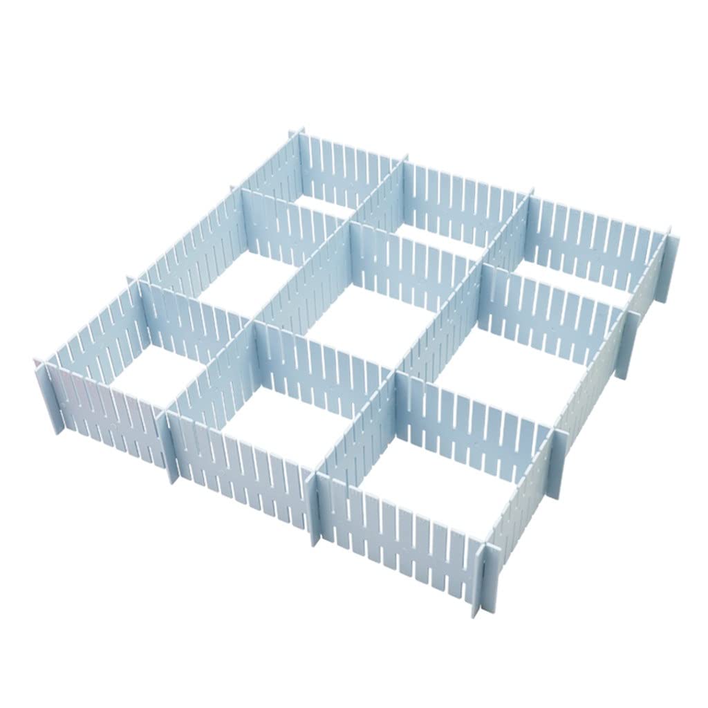 Divisore per cassetti in plastica Regolabile Scaffali Fai-da-Te Combinazione Libera per Uso Domestico Pannello divisorio Strumenti di Divisione salvaspazio (D)