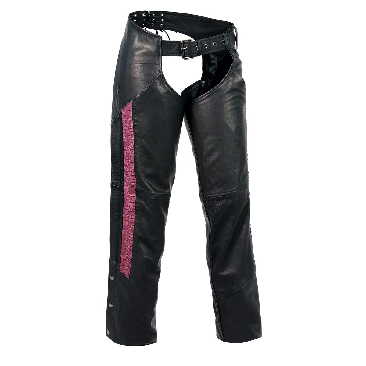 Milwaukee Leather Premium Leather Motorcycle Riding Chaps for Women Bikers