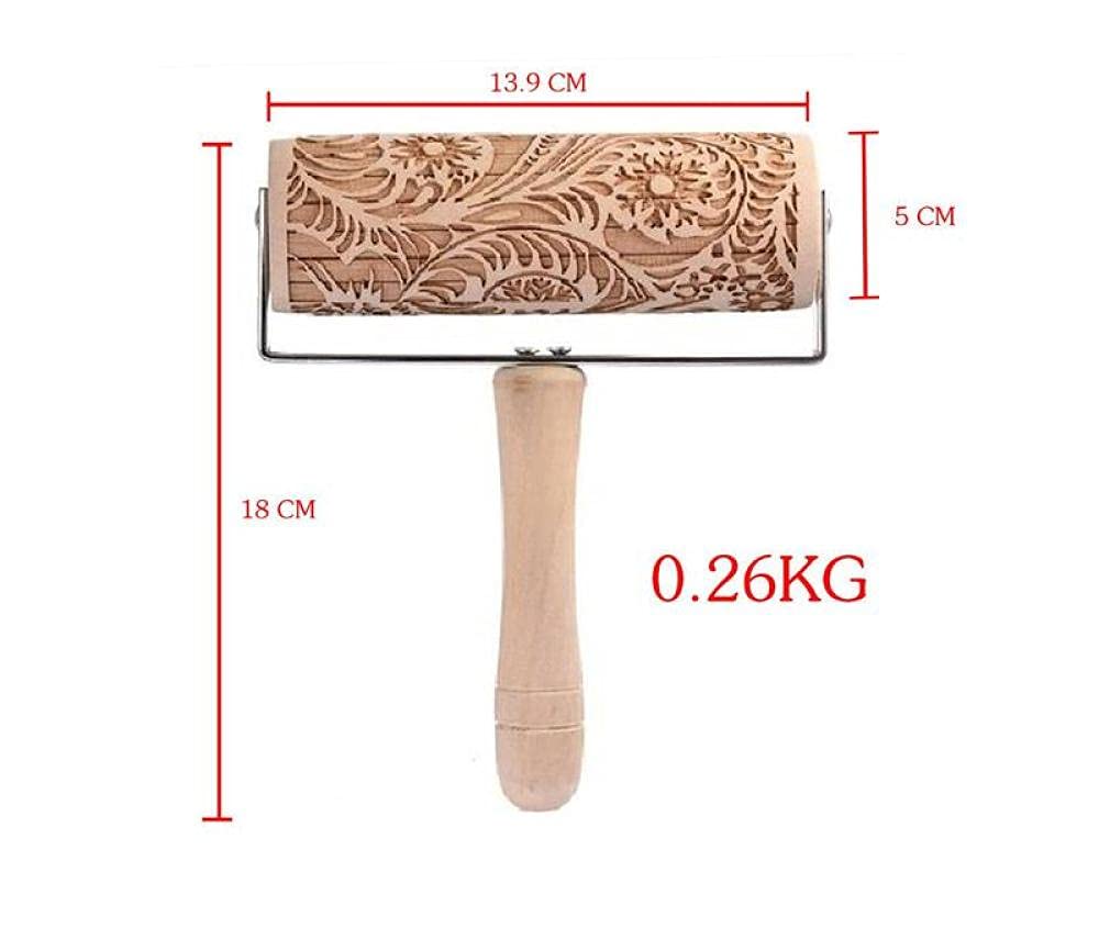 Mattarello, Mattarello in legno con manico for intaglio e cottura in cucina