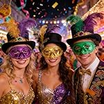 Mardi Gras Masks Bulk 24pcs/12pcs Masquerade Mask with Band Mardi Gras Mask for Men Women Mardi Gras Decor Cosplay - Image 2