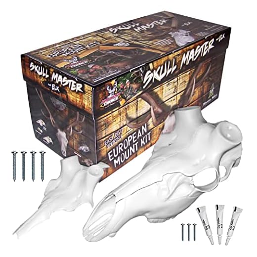 Mountain Mike’s - Skull Master Universal Antler Mounting Kit - European-Style Mount Kit for Antlers - Fits Most Elk Antlers - Compatible with Harvested and Shed Antlers - White
