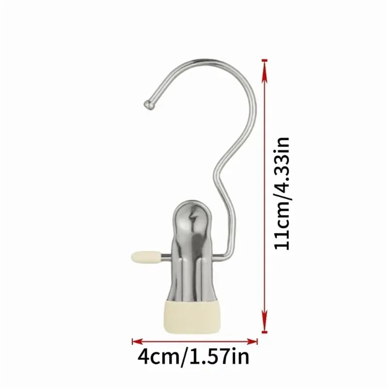 Pinzas for Ropa de Acero Inoxidable, Pinzas for lavandería con Gancho, Colgador for Pantalones, Clips Colgantes portátiles, Organizador for Armario, 20/30/50 Uds para Ropa(Beige,50PCS)