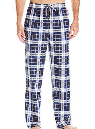 Nautica Men's Cozy Fleece Blue Plaid Pant, Navy, X-Large