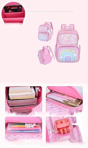 Mochila Escolar com Rodinha, Compartimento para guardar lapís, caneta e objetos mochila de carrinho