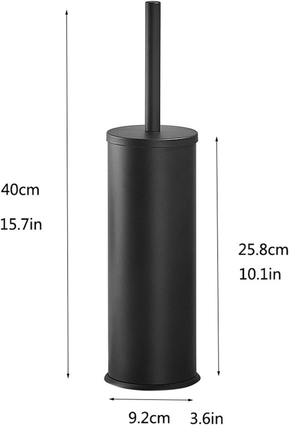 Toilet Brush Holder Toilet Brush and Holder Set,Toilet Bowl Brush with Long Handle Durable Bristles Hidden Toilet Scrubber for Toilet Cleaning White Black Gold Toilet Brush Holders(B)