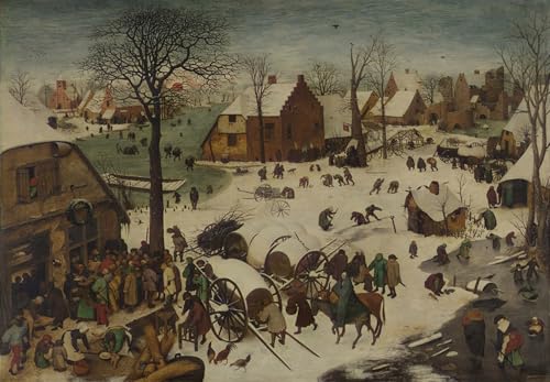 Tableau Le Recensement à Bethléem Bruegel pour habiller un mur vide toile 60x90cm
