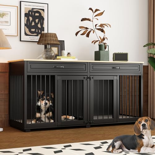 Timechee Luxury Wooden Dog Crate